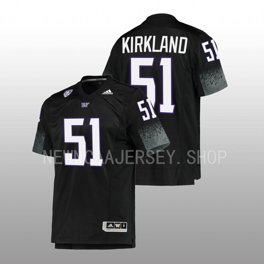 2022 washington huskies jaxson kirkland black football team premier men jersey