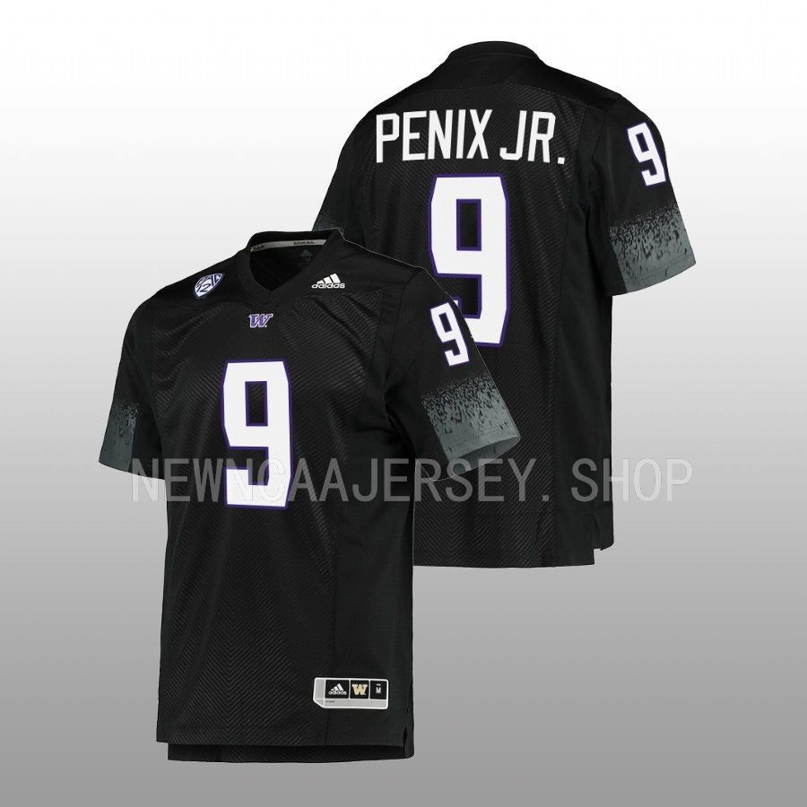 2022 washington huskies michael penix jr. black football team premier men jersey