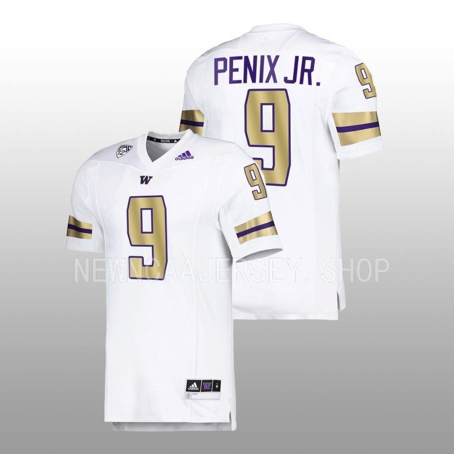 2022 washington huskies michael penix jr. white premier strategy football jersey