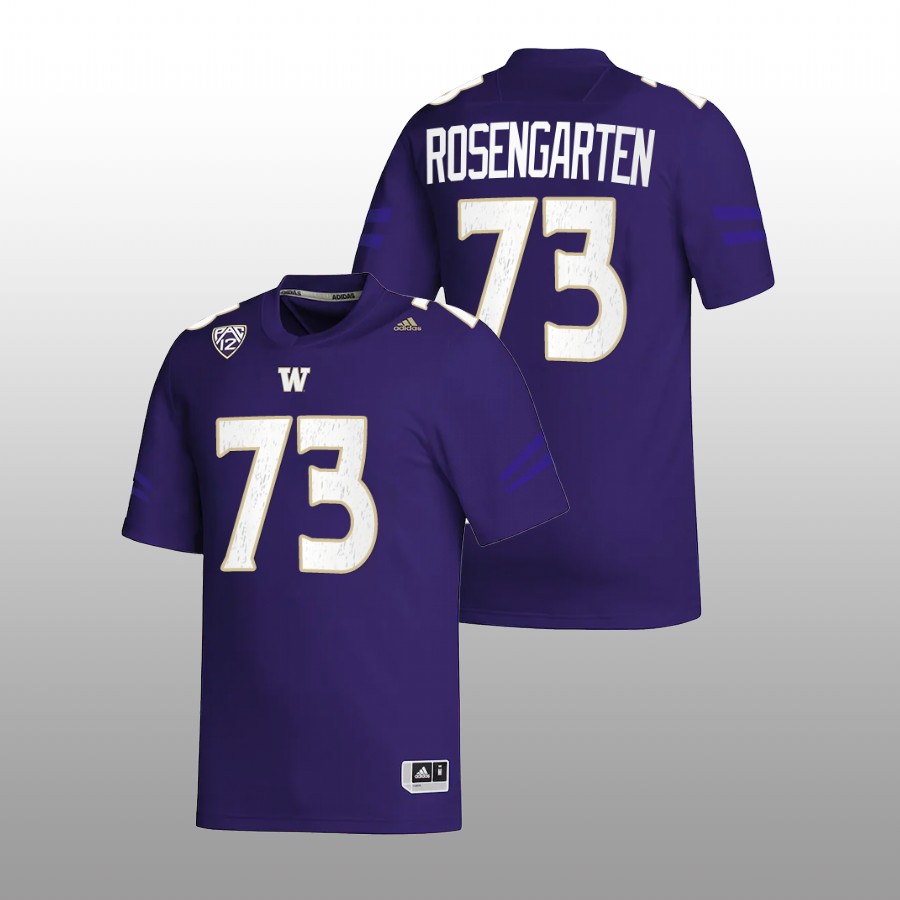 2022 washington huskies roger rosengarten purple college football nil replica jersey