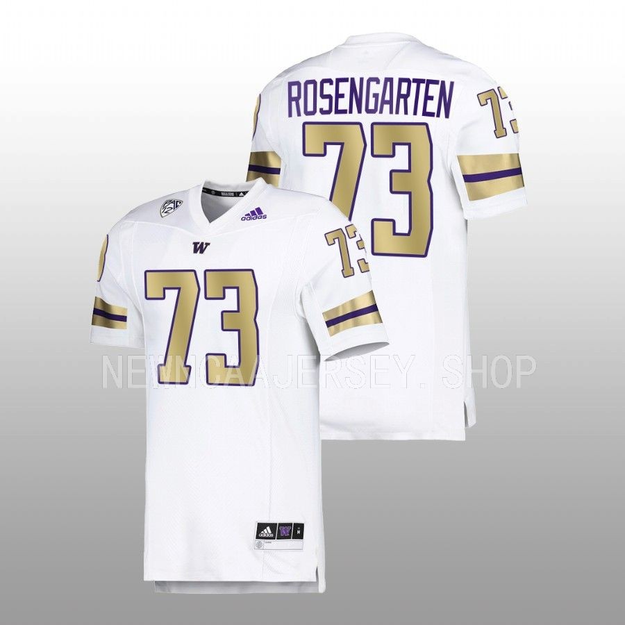 2022 washington huskies roger rosengarten white premier strategy football jersey