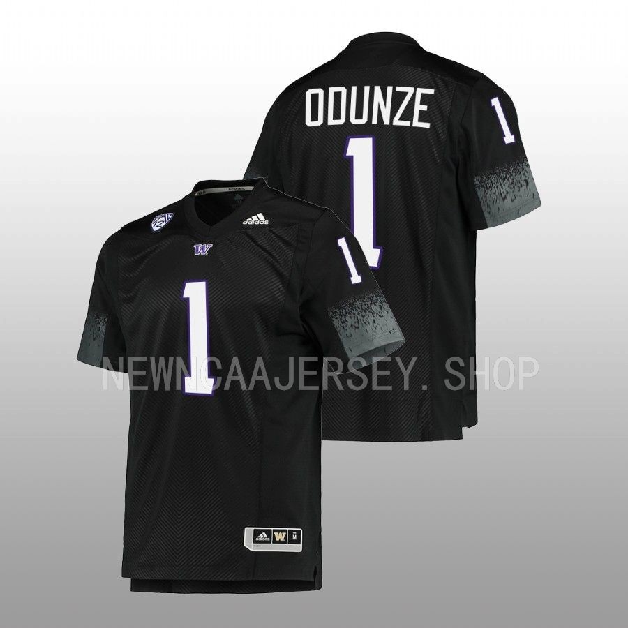 2022 washington huskies rome odunze black football team premier men jersey