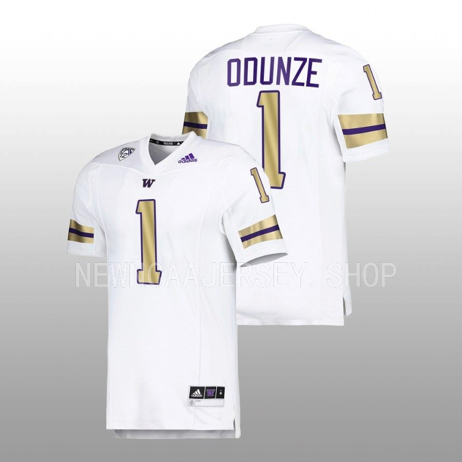 2022 washington huskies rome odunze white premier strategy football jersey