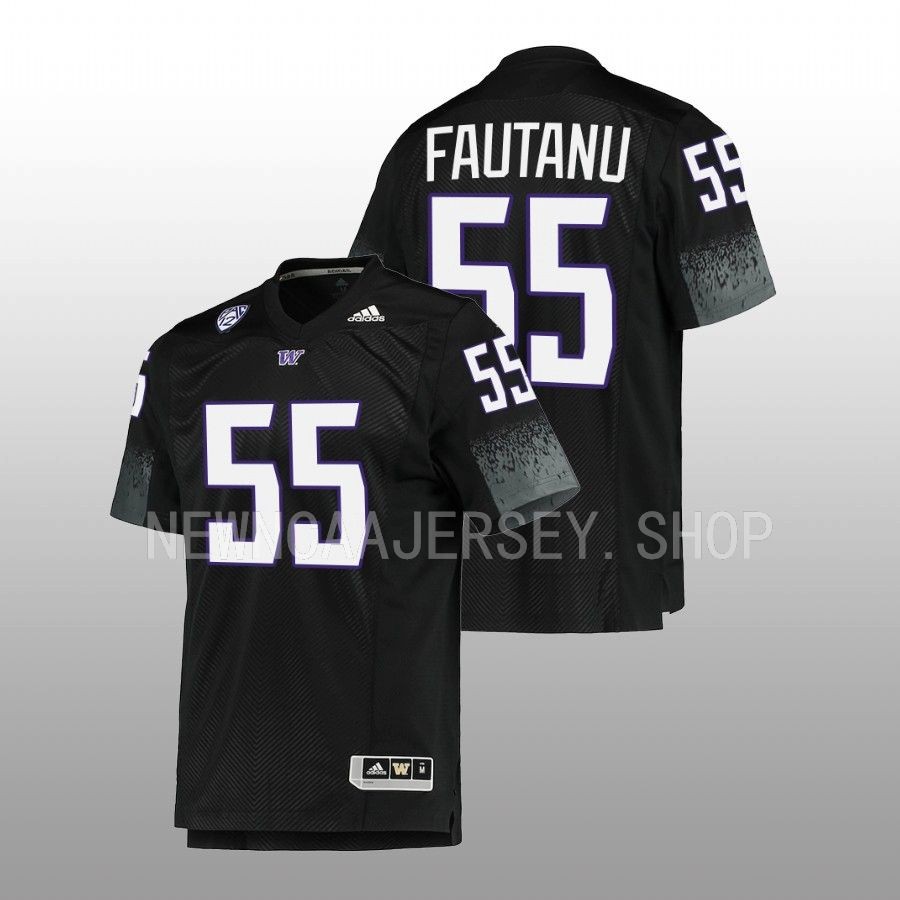 2022 washington huskies troy fautanu black football team premier men jersey
