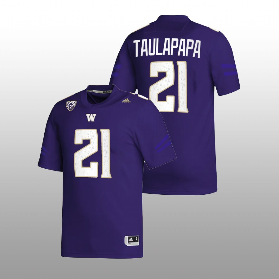 2022 washington huskies wayne taulapapa purple college football nil replica jersey