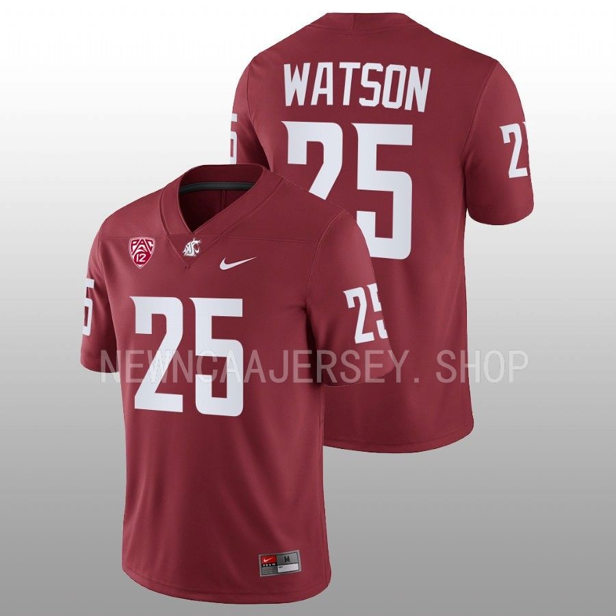 2022 washington state cougars nakia watson crimson nil football replica jersey