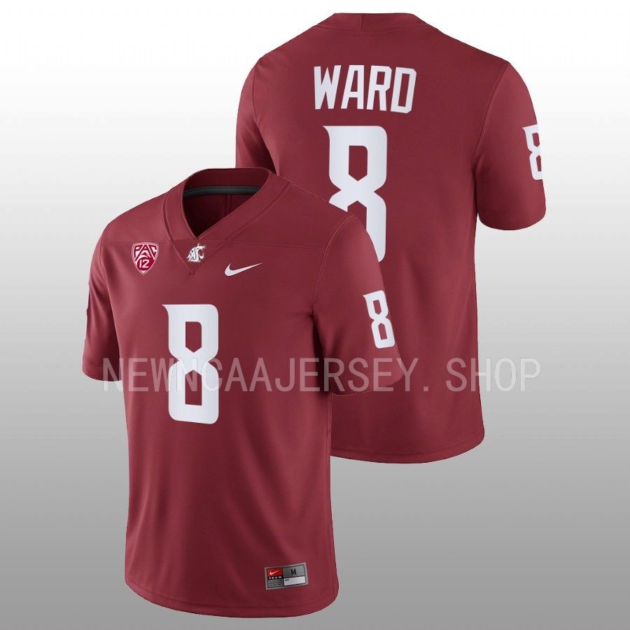 2022 washington state cougars xavier ward crimson nil football replica jersey