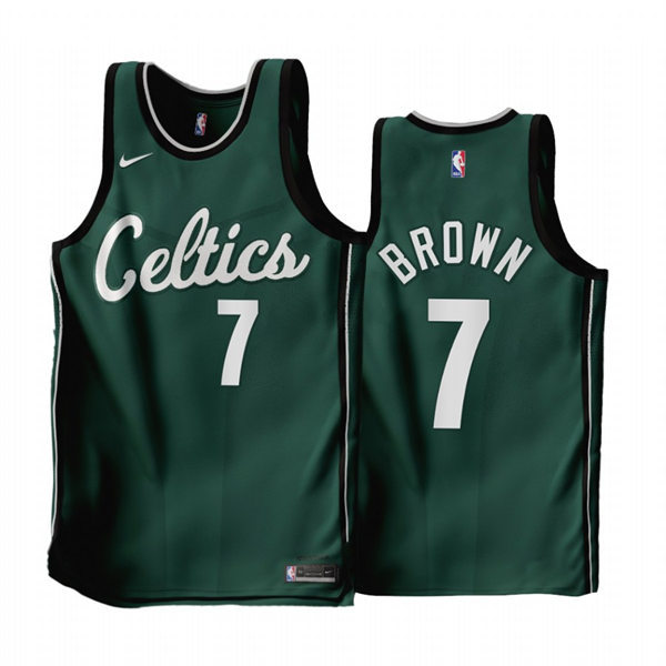 Boston Celtics Jaylen Brown Green 2022-23 City Edition Swingman stitched Jersey #7