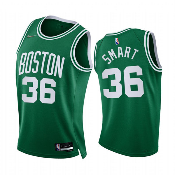 Boston Celtics Marcus Smart 2021-22 Kelly Green Diamond Badge Icon Edition stitched Jersey #36