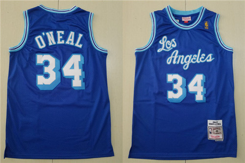 Los Angeles Lakers retired players Shaquille O'Neal 1999-2000 Purple Classics Throwback Jersey #34