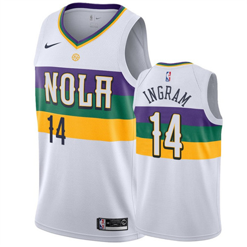 New Orleans Pelicans Brandon Ingram Nike White2019-20 City Edition stitched Jersey #14