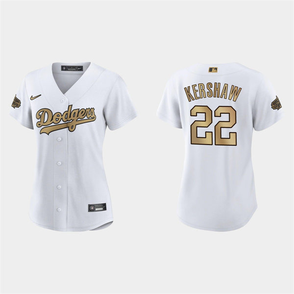 Youth Los Angeles Dodgers #22 Clayton Kershaw White 2022 MLB All-Star Game Jersey