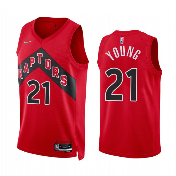 Toronto Raptors Thaddeus Young Red Icon Edition stitched Jersey #21