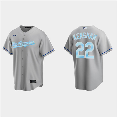 Youth Los Angeles Dodgers #22 Clayton Kershaw grey 2022 MLB All-Star Game Jersey