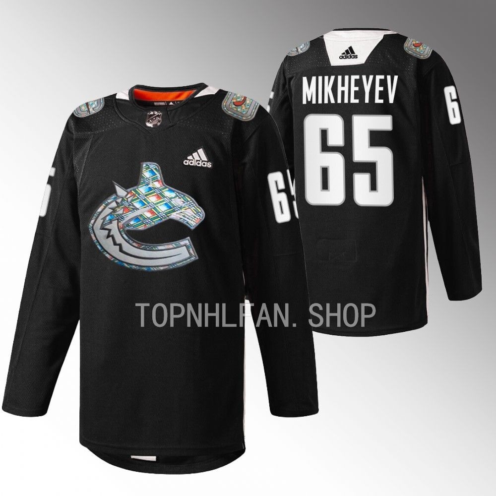 2023 Vancouver Canucks Ilya Mikheyev Black History Month Black Heritage Warm-up Jersey