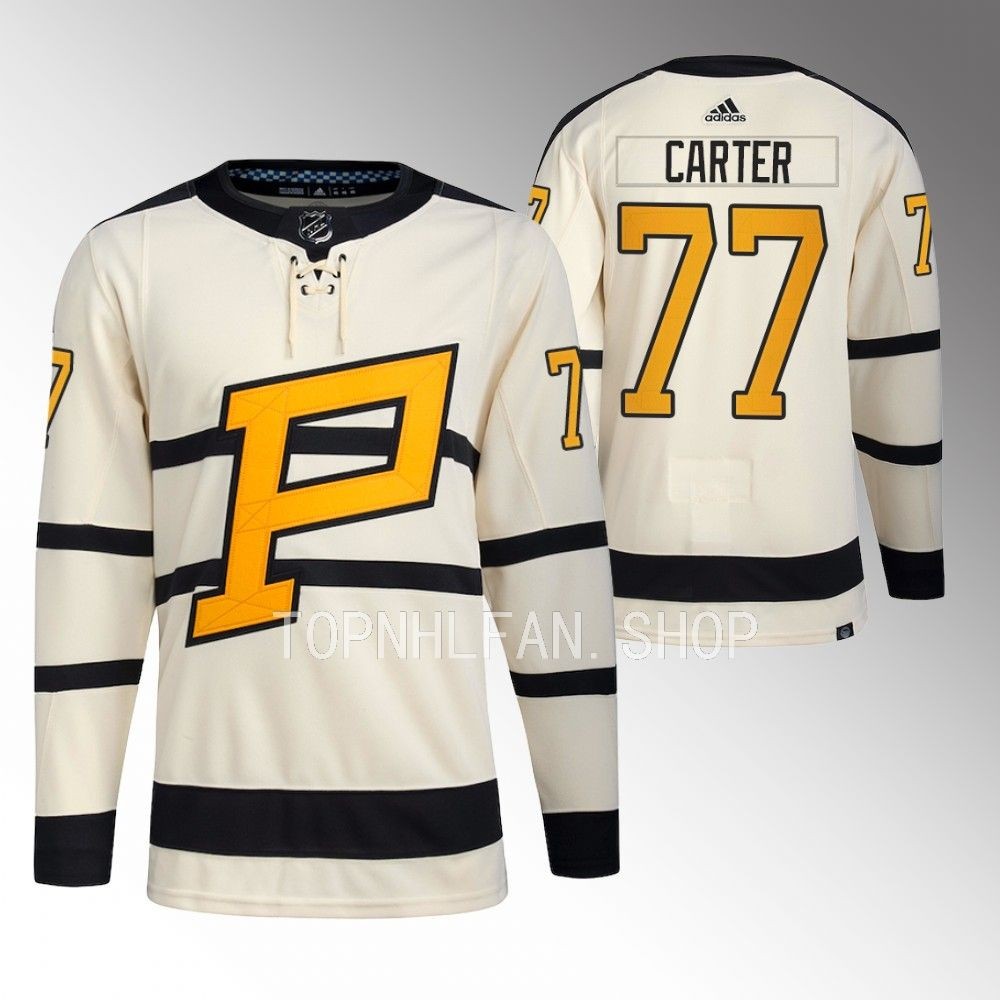 2023 Winter Classic Pittsburgh Penguins Jeff Carter Cream Primegreen Jersey men's