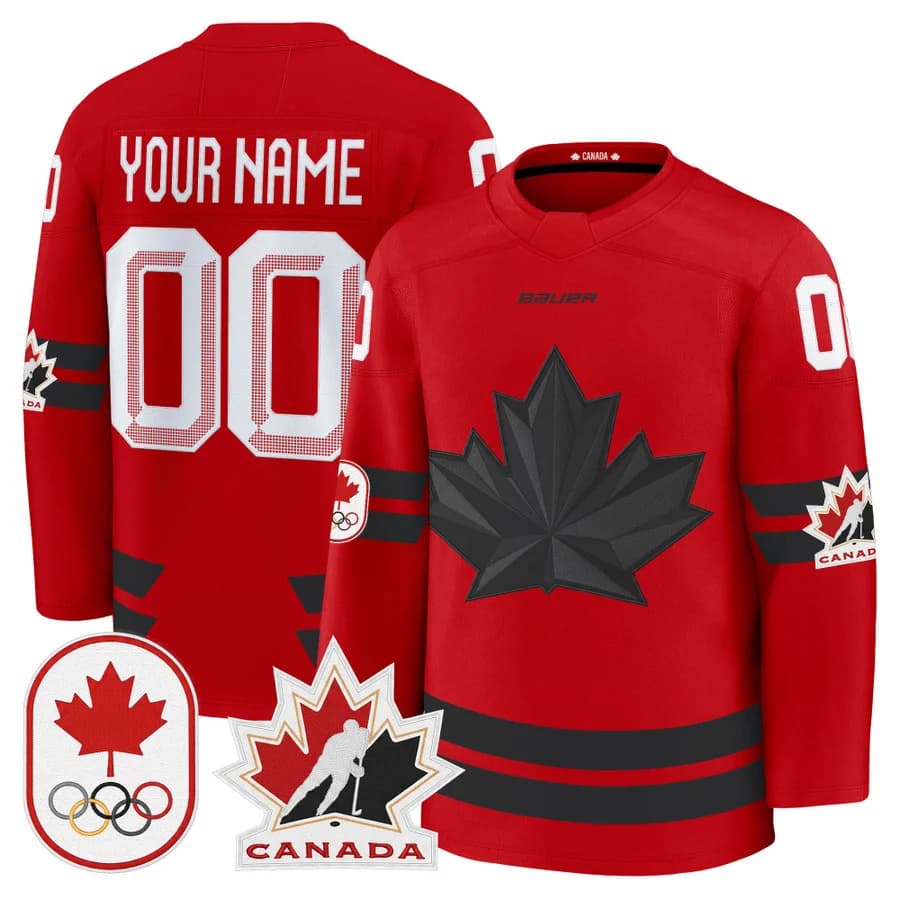 2026 Canada Olympic Premium Custom Hockey Jersey - All Stitched Red
