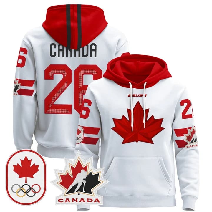 2026 Canada Olympic Pullover Hoodie Jersey  - All Stitched #26   Canada