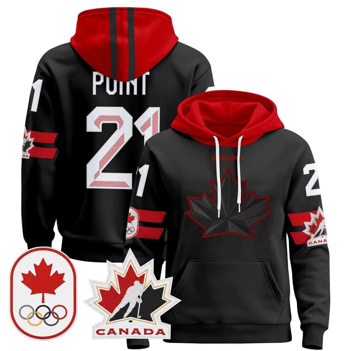 2026 Canada Olympic Pullover Hoodie Jersey  - All Stitched  Brayden Point21