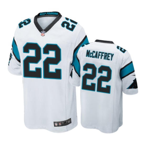 22 white christian mccaffrey jersey