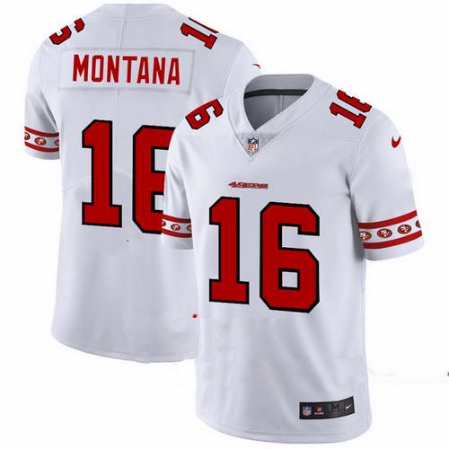 49ers 16 Joe Montana White 2019 New Vapor Untouchable Limited Jersey