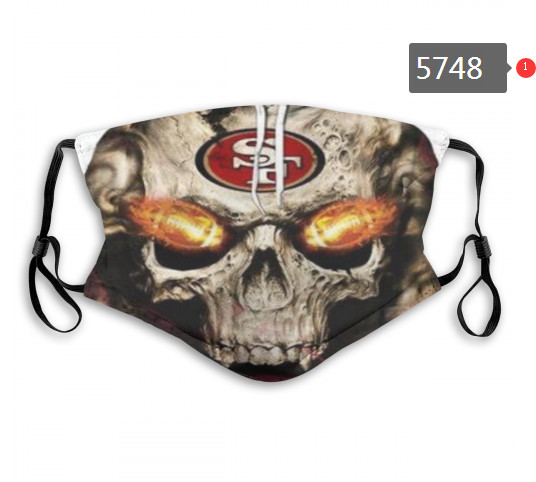 49ers Skull Mask with PM2.5 Filter Double Protection  (10)