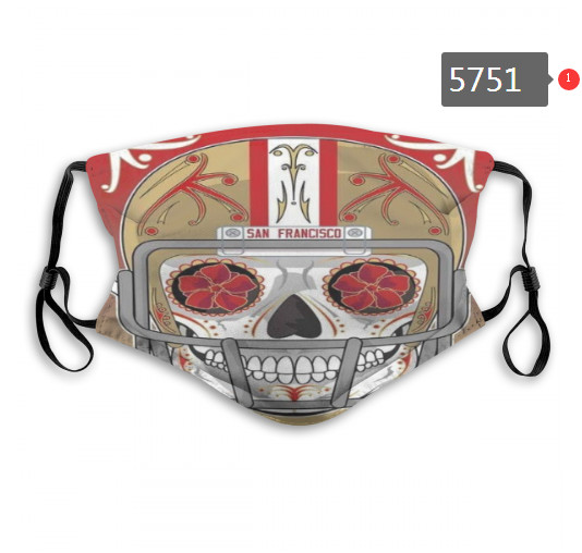 49ers Skull Mask with PM2.5 Filter Double Protection  (13)