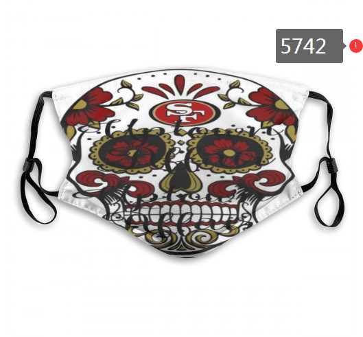 49ers Skull Mask with PM2.5 Filter Double Protection  (4)