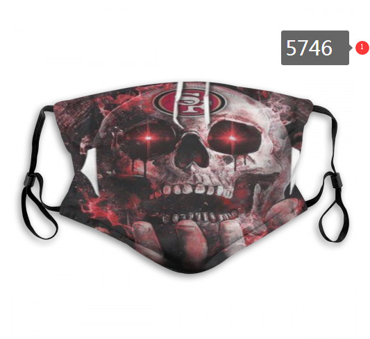 49ers Skull Mask with PM2.5 Filter Double Protection  (8)