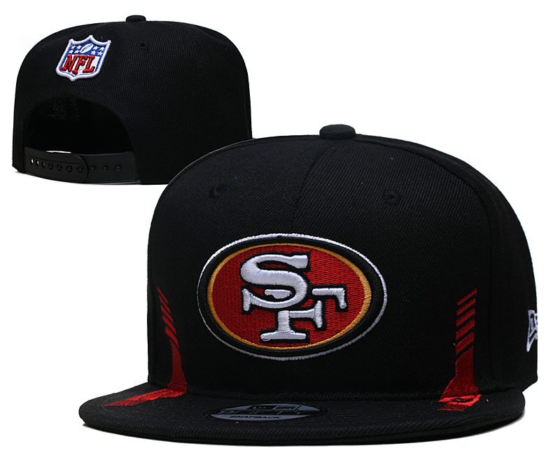 49ers Team logo Snapback Hat Black -- YD