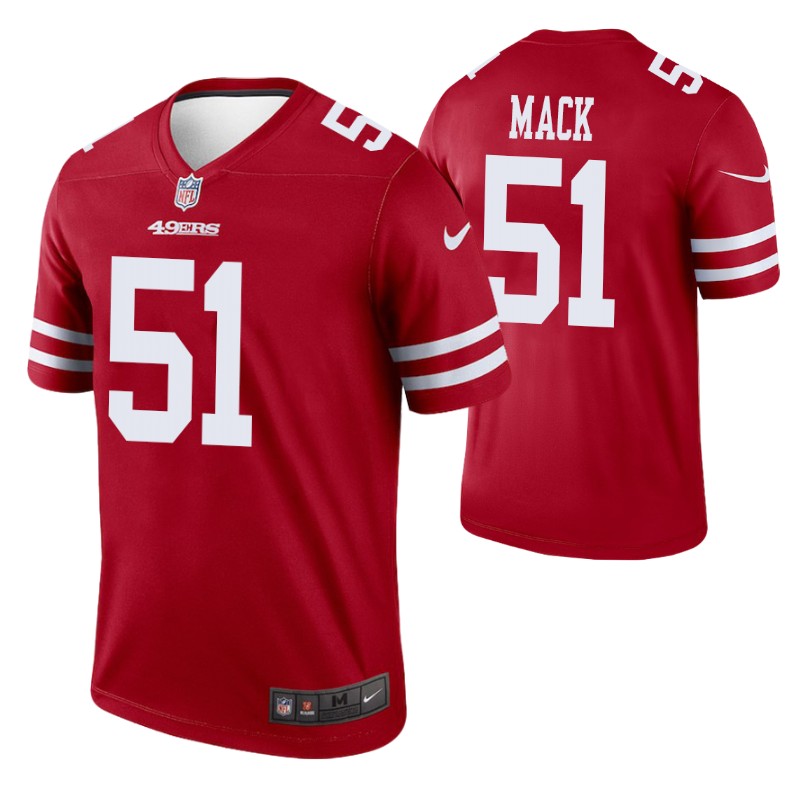 49ers alex mack jersey red legend men's stitched