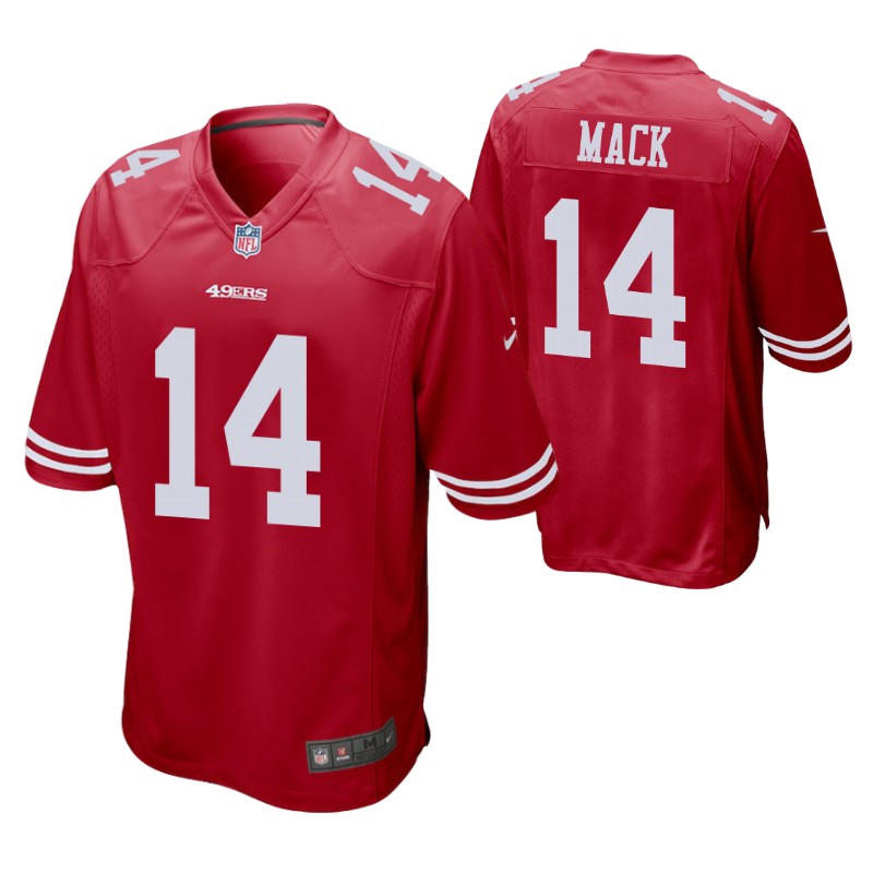 49ers austin mack game jersey scarlet stitched