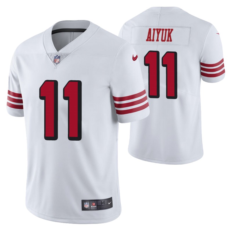 49ers brandon aiyuk color rush limited jersey white men stitched