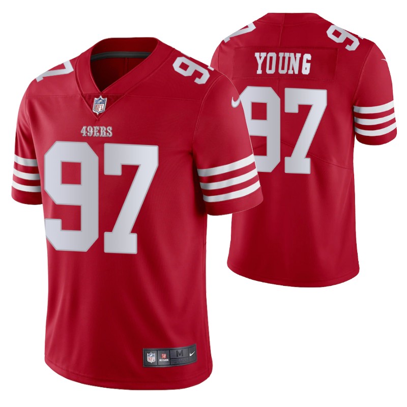 49ers bryant young vapor limited scarlet jersey men stitched