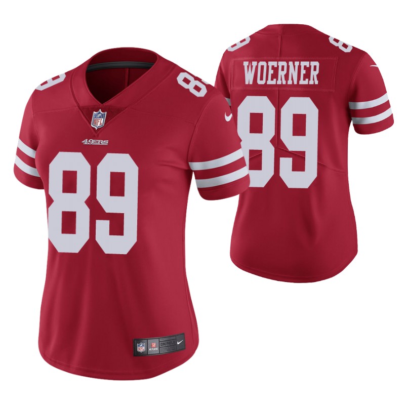 49ers charlie woerner vapor untouchable limited jersey scarlet men stitched