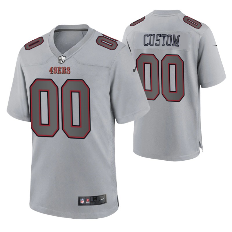 49ers custom game atmosphere jersey gray atmosphere