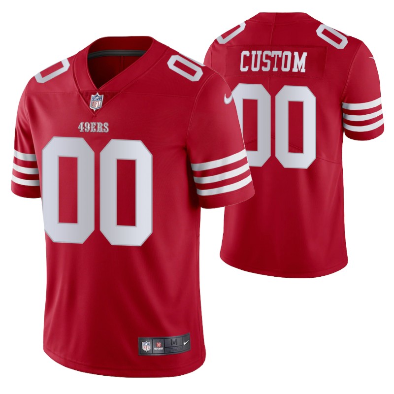 49ers custom vapor  limited scarlet jersey men stitched