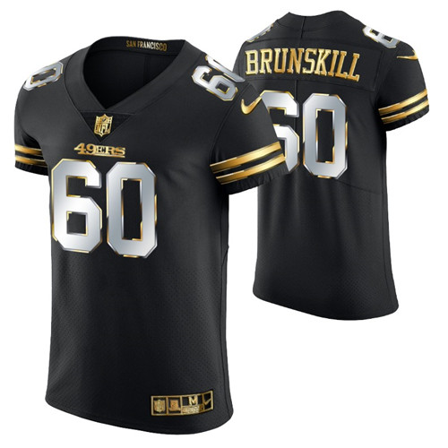 49ers daniel brunskill golden edition jersey black men's stitched