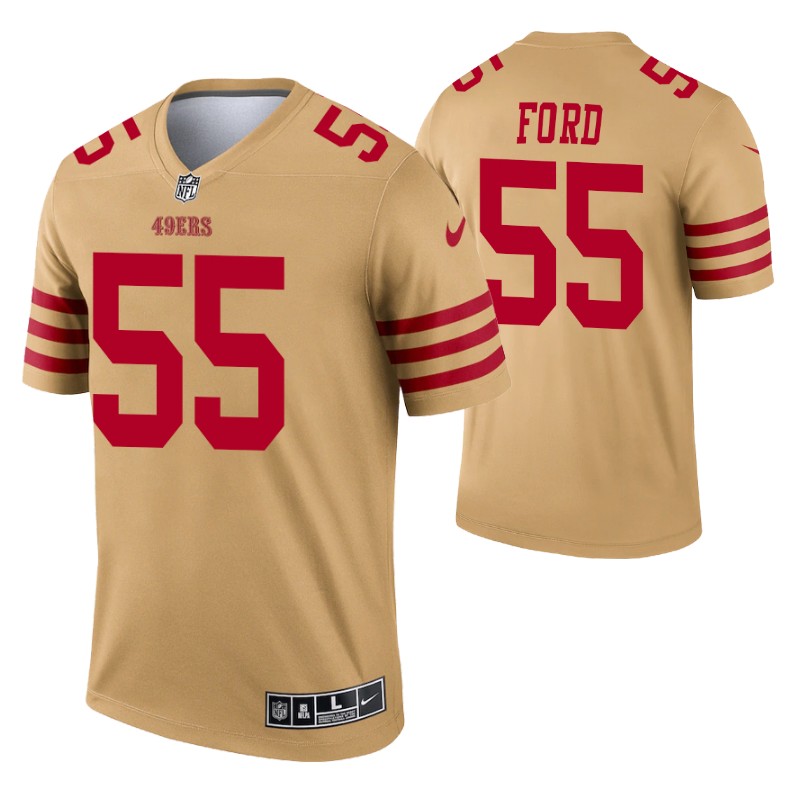 49ers dee ford inverted legend jersey gold stitched