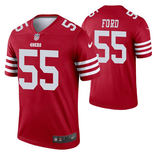 49ers dee ford jersey scarlet legend men's stitched