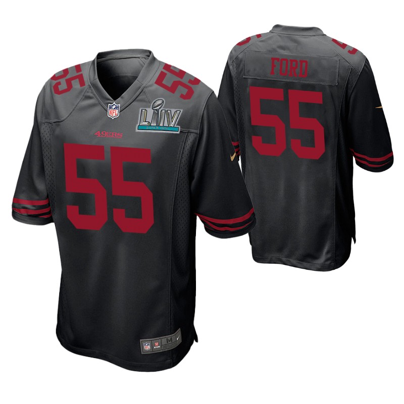 49ers dee ford super bowl liv jersey game men's black stitched