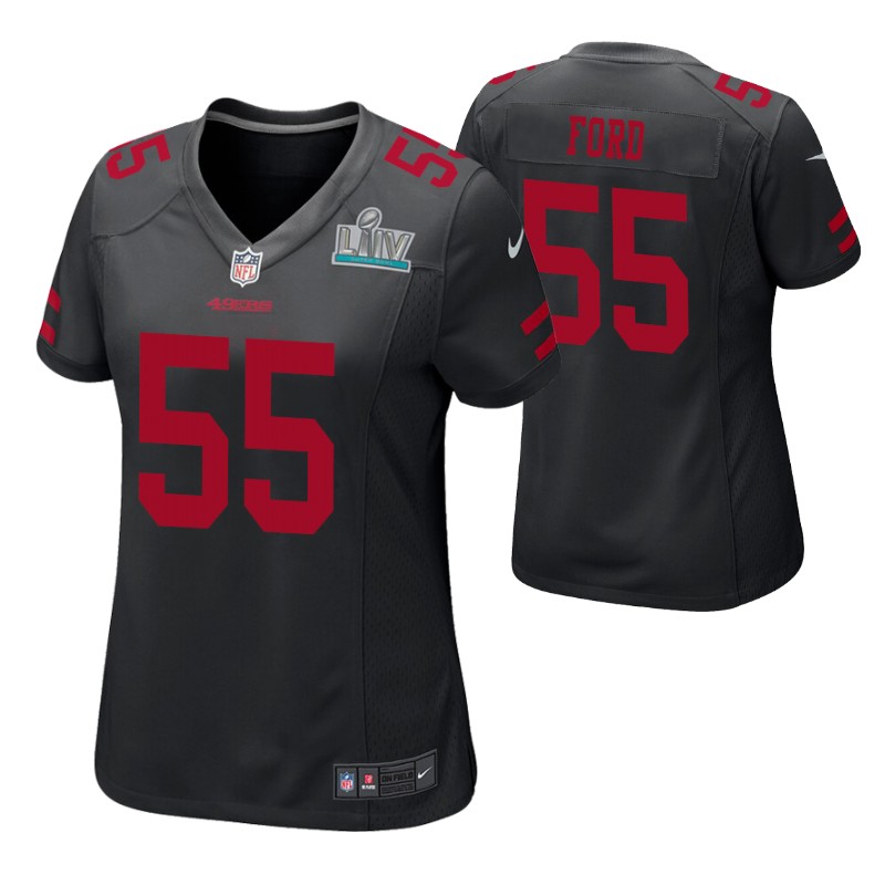 49ers dee ford super bowl liv jersey game women's black stitched