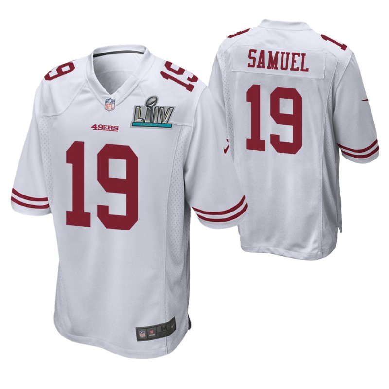 49ers deebo samuel super bowl liv jersey game men's white stitched