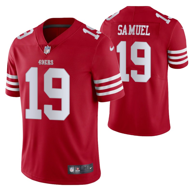 49ers deebo samuel vapor limited scarlet jersey men stitched
