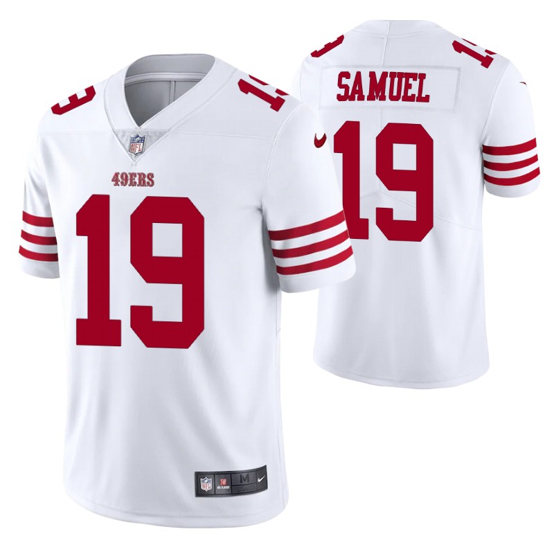 49ers deebo samuel vapor limited white jersey men stitched