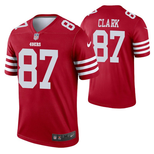 49ers dwight clark jersey scarlet legend men's stitched