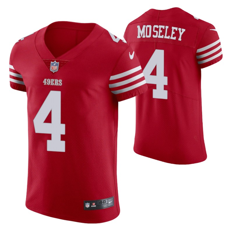 49ers emmanuel moseley vapor elite scarlet jersey stitched