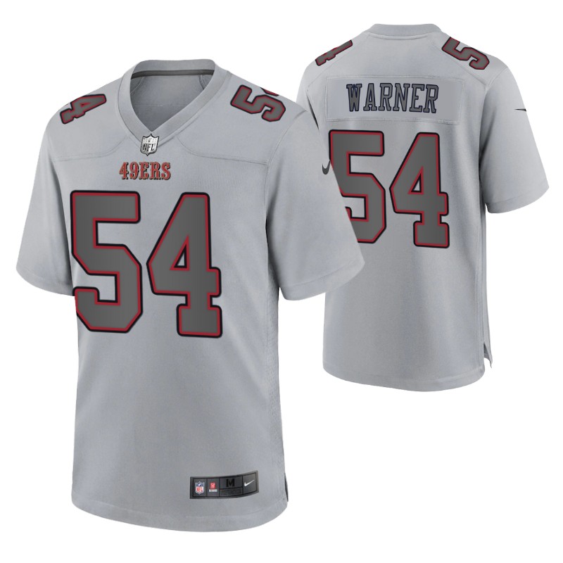 49ers fred warner game atmosphere jersey gray stitched atmosphere