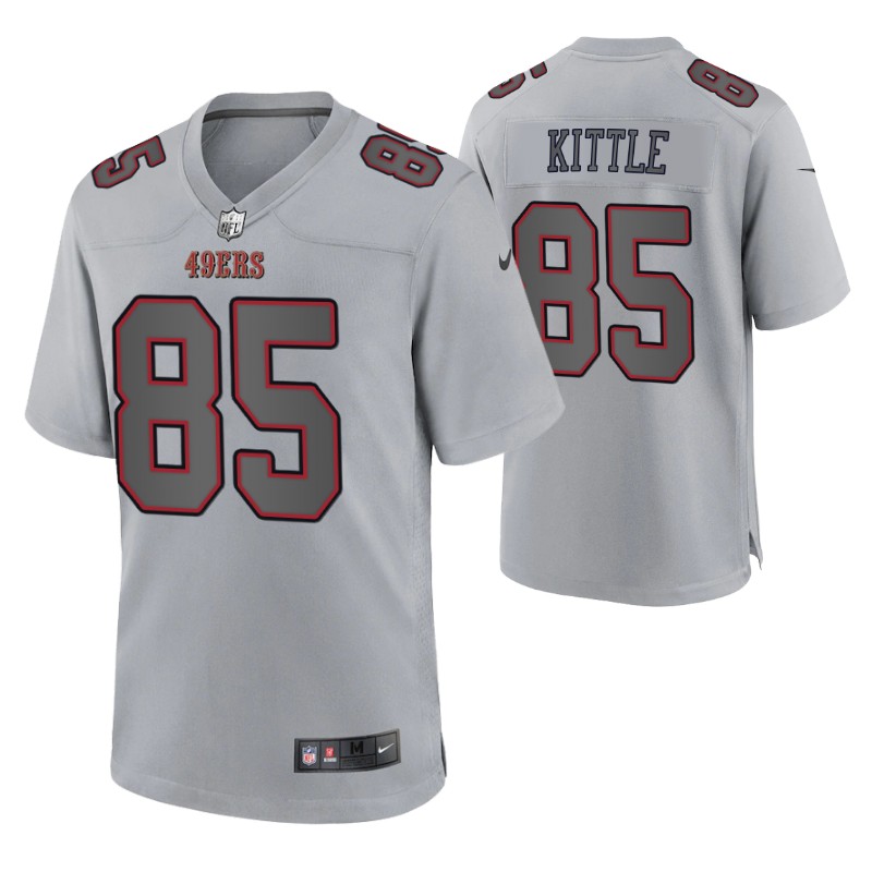 49ers george kittle game atmosphere jersey gray atmosphere stitched