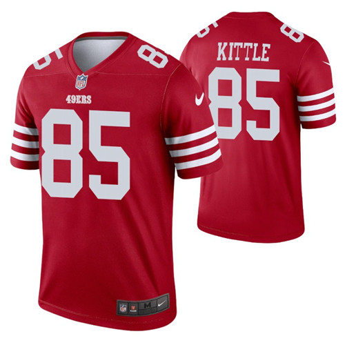 49ers george kittle jersey scarlet legend men's stitched